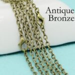 50 pcs - 18/24/30 Inch Bronze Chain necklace, Antique Bronze Cable Chain, Antique Bronze Necklace, Oval Link Necklace Chain