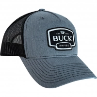 Бейсболка Buck Gray Logo Patch Cap, серо-черная купить в Воронеже