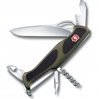 Нож перочинный Victorinox RangerGrip 61 0.9553.MC4 130мм 11 функций чёрно-зеленый купить в Воронеже