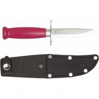 Нож с фиксированным лезвием Morakniv Scout 39 Safe Cerise, сталь Sandvik 12С27, рукоять береза, розовый купить в Воронеже