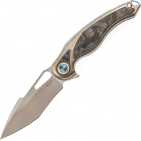 Нож складной Rikeknife Unicorn, сталь M390, Blue Carbon купить в Воронеже