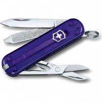 Нож Victorinox Classic SD Colors, Persian Indigo (0.6223.T29G) фиолетовый полупрозрачный, 7 функций 58мм купить в Воронеже