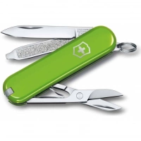 Нож Victorinox Classic SD Colors, Smashed Avocado (0.6223.43G) светло-зелёный, 7 функций 58мм купить в Воронеже