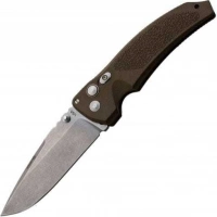 Складной нож Hogue EX-03 Drop Point Blade, сталь 154CM Stone-Tumbled, рукоять термопластик — Matte Brown (коричневый) купить в Воронеже