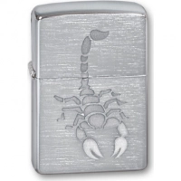 Зажигалка ZIPPO Scorpion Brushed Chrome, латунь с никеле-хром.покрыт., серебр., матов., 36х56х12 мм купить в Воронеже